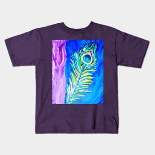 Peacock Feather Kids T-Shirt